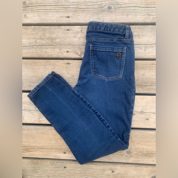 💙 Michael Kors Blue Skinny Jeans - Size 6 - Mid Rise - Picture 1 of 7